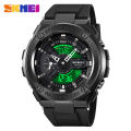 SKMEI  Dual-Display Electronic Wristwatches With Luminous 50m Waterproof Mutifunctional Sports Fashion Wristwatches Watch For Men 2101. 