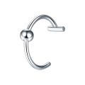 Punk Nose Ring Stainless Steel T Shaped Lip Ring Heart Star Clip on Non Body Piercing Hoop Women Men.