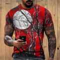 New Casual Fashion 3d Printed Moon T-shirts For Men Summer Clothing Round Neck Short Sleeve T Shirt High Quality Men T Shirt Top.