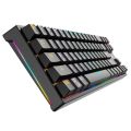 BAJEAL K71 wired mechanical keyboard with 71 key gaming keyboard strap - black.