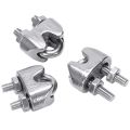 2mm 1/16 Inch Stainless Steel Wire Rope Cable Clamp Fastener 12pcs. 