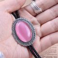 Agate Time Gem bolo tie retro shirt chain bolo collar rope leather necklace tie. 
