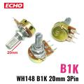 1ps- B1K 1K Ohm WH148 3Pin Linear Potentiometer Pot Shaft 20mm Mono Volume   Controller. 