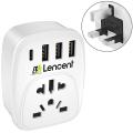 LENCENT World to UK Universal Travel Adapter EU/USA to UK Plug Adapter with 3 USB and 1 Type C Port European Euro 2 Pin USA American China Australia 3 Pin to British 3 Pin Socket. 