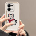 Tokifu For Redmi Note 13 Pro 4G With DIY Cute Puppy Sticker - Step Lens Full Pack Thickened Anti-Drop Silicone Phone Case. 