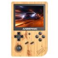 ANBERNIC RG351V 64GB Handheld Game Console, 3.5 Inch 640*480P IPS Screen, 12000 Games, Dual TF Card Slot, Supports NDS, N64, DC, PSP, PS1, openbor, CPS1, CPS2, FBA, NEOGEO, NEOGEOPOCKET, GBA, GBC, GB, SFC, FC, MD, SMS, MSX, PCE, WSC - Wood. 