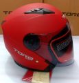 Torq Atom Mat Red Halfface Helmet With Sunvisor.. 