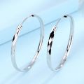 Fine 925 Sterling Silver Luxury 5CM Big Circle Hoop Earrings for Women Charms Original Designer Party Wedding Jewelry Gifts. 