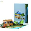 Camping Trip Camping Card 3D RV Card Gift Happy Birthday Card Creative Popup Card for Valentines Son Father. 