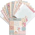 24 Pcs Scrapbook Handbook Card Making Material Decoration Paper Background Single-sided Pattern DIY Photo Album Craft Supplies.
