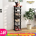 Shoes Storage Stand Simple Modern 7 Tiers Single Shoe Rack Organizer Multi-Shoe Rack Shoe box Storage Shelf Color-White-Black-Walnut. 