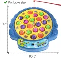 Fishing Game Electronic Spin Fish Board Game Educational Fishing Toys with Music Great Gift for Kids Children. 