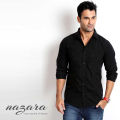 Black Cotton Casual Shirt for Men. 