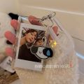 Xiaohongshu Same Style Pendant Acrylic Three-Inch Polaroid Photo Frame Girlfriend No Words Sweating Keychain Small Animal Couple Card Holder Birthday Gift. 