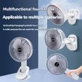 New multifunctional clamp fan desktop wide-angle hair dryer wall mounted fan, three speed high wind handheld portable fan.