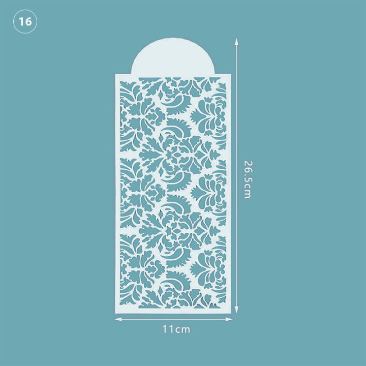 Fondant%20Cake%20Mesh%20Stencil%20Stamps%20Stencils%20Embossing%20Plastic%20Spray%20Mold%20Tool%20Podazz%20-%20Image%202