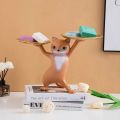 Nordic Resin Cat Tray Statue Bedroom Entrance Home Office Table Desk Decor Accessorie Key Candy Container Storage Sculpture. 