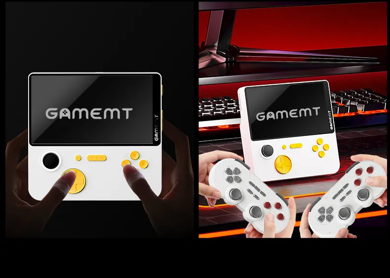 Gadgetoo E5 Handheld Game Console 5-Inch Ips Large Screen Arcade Two Player Battle Game Console 22W Fast Charging 32Gb/64Gb ( Double Player )