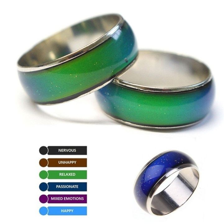 Temperature Mood Ring Emotion Colors 1PC Stainless Steel Magic