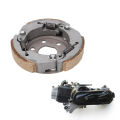 Driven Wheel Clutch, Metal Centrifugal Shoes Clutch 3 Friction Plate for Maintenance Replacement for GY6-50/60/80CC Engine. 