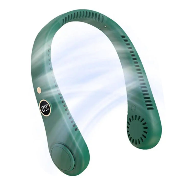 thumbnail image 2 of Necklace Fan Mini Wearable Fans Neckband Fan USB Rechargeable Quiet 3 Speed Hand Free Fan For 2 of 13