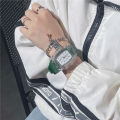 Teen boys' trendy black technology tonneo watches, casual fashion personality, Korean simple and cool watches. 