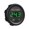 2X DC 12V LED Panel Digital Voltage Meter Display Voltmeter for Boat Marine Vehicle Motorcycle Truck ATV UTV Green.