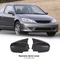 Car Carbon Fiber Ox Horn Rearview Side Glass Mirror Cover Trim Frame Side Mirror Caps for 2004 2005. 