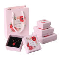Handcrafted Flower jewelry box Delicate flower design Decorative Velvet-lined Jewelry packaging box Portable jewelry storage Multi-tier jewelry organizer Ring earring pendant necklace bracelet storage.