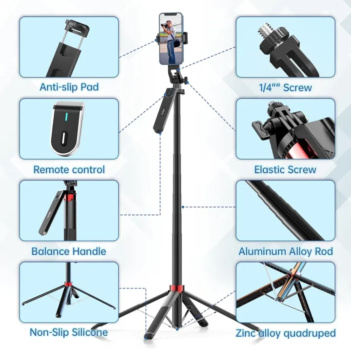 ULANZI%20MA09%20Extendable%20Phone%20Tripod,%2071"%20Selfie%20Stick%20Phone%20Vlog%20Tripod%20Stand%20Quadrapod%20with%20All%20in%201%20Phone%20Clip,%20Travel%20Tripod%20Phone%20Holder%20with%20Rechargeable%20Remote%20-%20Image%208