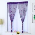 【User-friendly】 Elegant Rose Flower String Curtain Room Divider 1*2M Door Curtain Solid Color Tassel Window Curtain Home Decor. 
