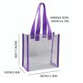 Clear PVC Tote Bag Handbag Lightweight Top Handle Shopping Shopping Bag. 
