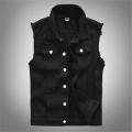 【User-friendly】 Men's New Fashion Denim Vest Casual Cowboy Jacket In Shoulder Blouse.