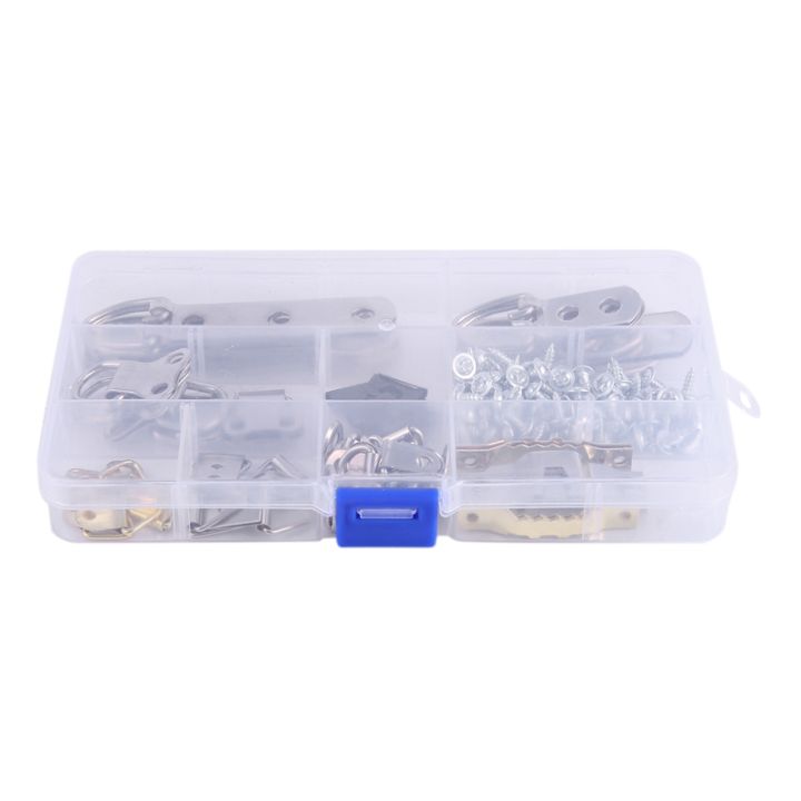 140%20Pcs%20Photo%20Frame%20Hanging%20Hooks%20Kit,%209%20Models%20Hooks%20with%20Screws%20-%20Image%204