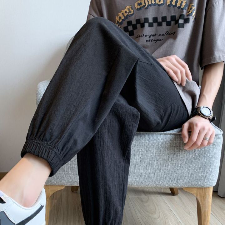 Cotton%20and%20Linen%20Overalls%20for%20Male%20Students%20Korean%20Style%20Trendy%20Summer%20Cropped%20Wide-Leg%20Pants%20Casual%20Loose%20All-Match%20Ankle-Tied%20Long%20Pants%20-%20Image%203