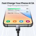 【3A】UGREEN USB A to USB C Cable Nylon Braid Type C Fast Charging Cable For iPhone 16 15 Max Pro Galaxy S24+ S23 Ultra/A Tecon Infinix Note 30 Pro Itel P40+ Realme 8 Pro Galaxy AI Xiaomi 15 14 Pro Redmi K70 60 Pro.