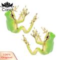 Carat Frog-shaped Ear Cuff Tree Frog Ear Clips Realistic Animal Shape Non-pierced Earrings for Party Events Daily Wear Electroplated Alloy Anti-slip Design Animal Ear Cuffs. 