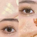 6 Colors Fine Glitter Eyeshadow Diamond Eye Shadow Palette Silvery Pink Purple Golden Cyan Brown Gorgeous Shimmer Glossy Shiny Highlighter Women Girls Eyes Makeup. 