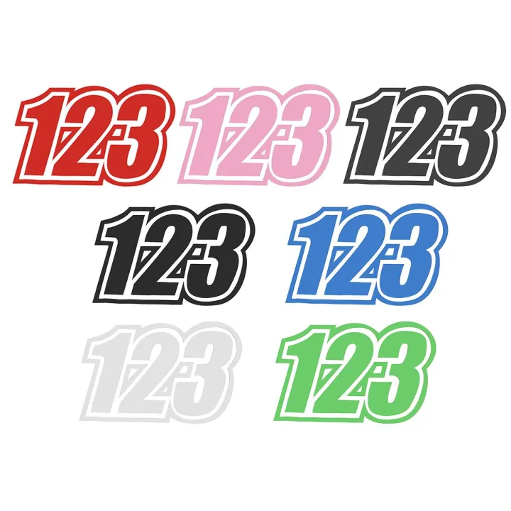 Custom%20Race%20Numbers%20Vinyl%20Stickers%20Dirt%20Bike%20Motocross%20Trials%20Decals%20Dark%20Grey%20-%20Image%203