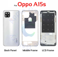 Full Body Housing For Oppo A15/A15s Front LCD Frame Panel, Middle Bezel Frame and Back Panel.