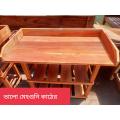 wooden gastope table. 