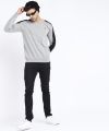 Ash Color Men Full Sleeve Solid Sweatshirt. 