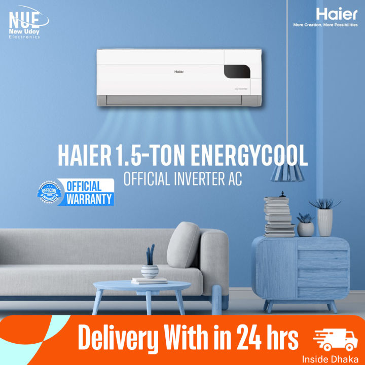 Haier 1.6 Ton EnergyCool Inverter AC - [HSU-19EnergyCool(INV)(Pro)] official warranty from Haier