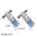Trendy hourglass cufflinks for mens shirt cuff links jewelry Simple lawyer twins cufflinks buttons gift.