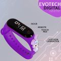 Purple Waterproof Touch Screen LED Digital Watch for Boys and Girls. 