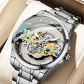1pc Men Business Luminous Disc Quartz Watch. 