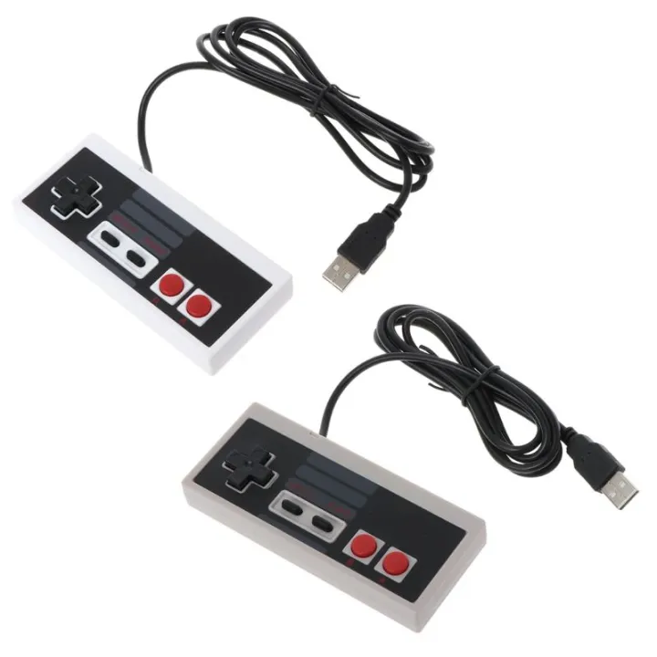 USB%20Gaming%20Controller%20Plug-Play%20Plastic%20Black+Gray%20for%20NES%20PC%20Windows%20New%20-%20Image%204