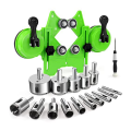 17 PCS Diamond Hole Saw Kit Drill Bits Sets Hollow Drill Set with Double Suction Cups Guide Jig Fixture From 4mm-83mm.
