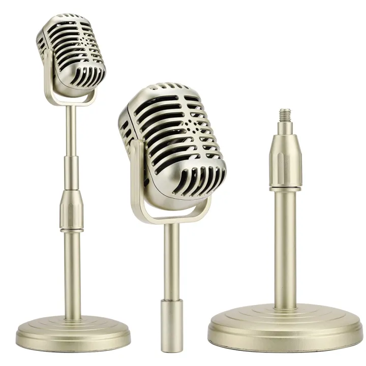 Classic%20Retro%20Dynamic%20Vocal%20Microphone%20Vintage%20Mic%20Universal%20Stand%20for%20Live%20Performance%20Karaoke%20Studio%20Record%20Gold%20-%20Image%203