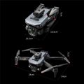 FLH Foldable K6 Max Brashless Tripple Camera with Wide Angle Obstacle Aviodence  Drone With Wide Angle HD 4K Dual Camera in Remote Control Intelligent Height. 